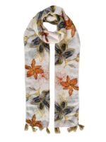 Women’s Polyester Scarf 50x180 cm Lightweight Printed Stole Wrinkle Free Soft Dupatta for Daily Wear