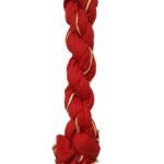 Nakoda Creation Cotton Blend Solid Women Dupatta (Gotapati-Red_New)