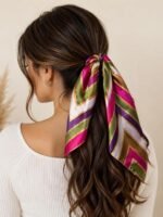 Silk Scarf for Women Bandanas Head Wrap Square Scarf Neck Hijab, Lightweight Hair Scarves for Office Travel Wear - Image 2