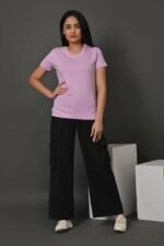 Cotton Solid Round Neck T Shirt - Image 2