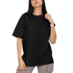 Women's Plain T-Shirt - Regular Fit Round Neck Short Sleeve Cotton Blend Tee