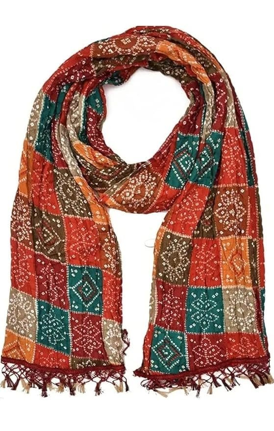 61ZvfNKArGL._SY879_.jpg Women's Multicolor Printed Dupatta with Border - Image 1