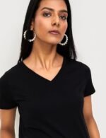 Women's Cotton Solid Regular Fit T-Shirt - Image 2