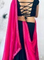 Chiffon Dupatta for Women, Designer Soft Border Lightweight Ethnic Scarf - Image 4