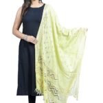 DIAMO Women's Woven Banarasi Silk Zari Dupatta/Chunni