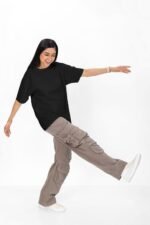 Women's Plain T-Shirt - Regular Fit Round Neck Short Sleeve Cotton Blend Tee - Image 3