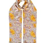 Fashage Women's Printed Cotton Blend Scarf with Tassels | Soft Lightweight Stole