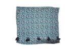Westren Style Chiffon Floral Scarf, Stole with Tassel for Women & Girls (22x72inches) (Green) - Image 2