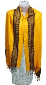 Women And Girl's Fancy Viscose Self Jaquard Side Border Scarves, Scarf, Stole - Image 2