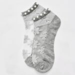 Multicolour Transparent Ankle Length Cotton Net Socks for Women and Girls, Stylish - Image 3