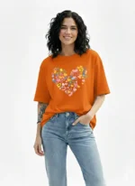 Women Printed Round Neck Cotton Blend Multicolor T-Shirt
