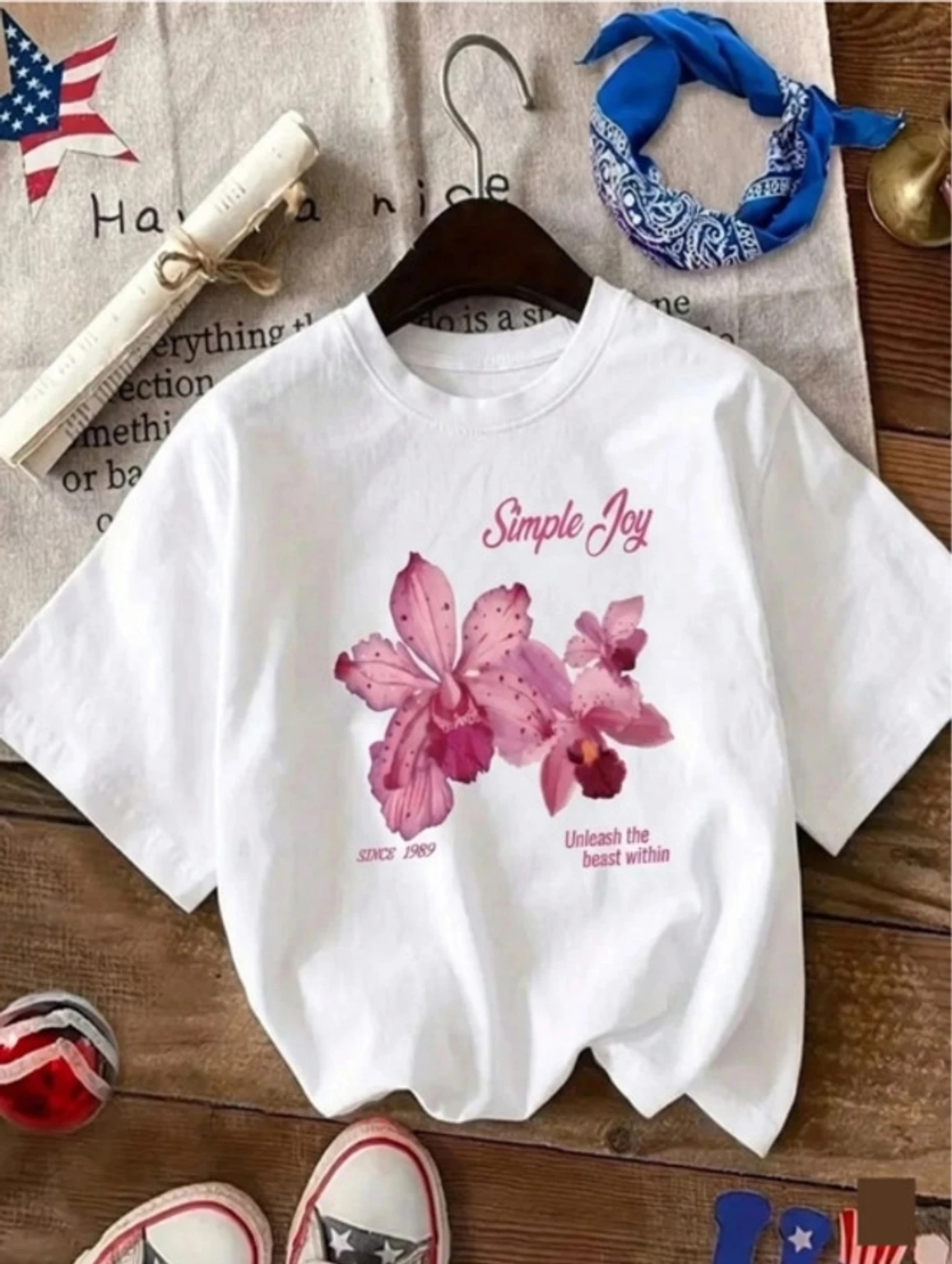 xxl-stupidity-cat-looks-original-imahzcbfgjhddhzp.webp Women Printed Round Neck Cotton Blend White T-Shirt - Image 1